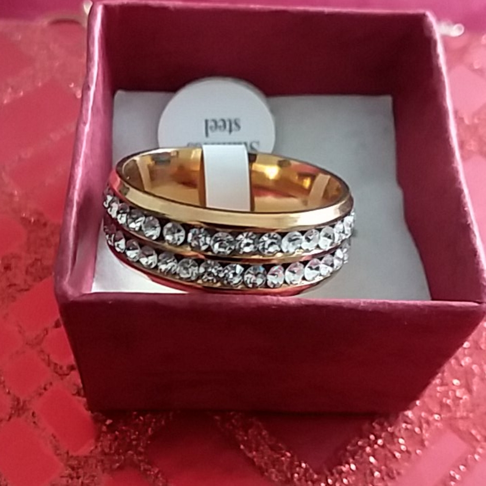 Size 10 stainless steel cz band